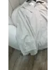 قميص سادة بأكمام مزينة بالدانتيل - بيج قميص سادة بأكمام مزينة بالدانتيل - بيج