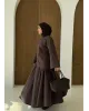 Brown Chic Asymmetric Top Set