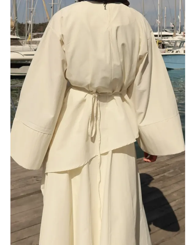 Ivory Chic Asymmetric Top Set