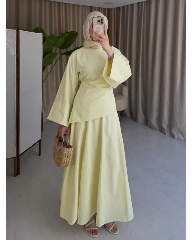 Lemon Chic Asymmetric Top Set