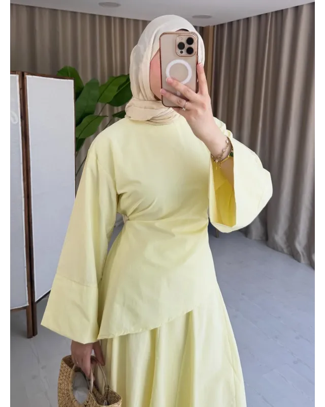 Lemon Chic Asymmetric Top Set