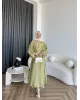 Puff Sleeve Skirt Set– Green