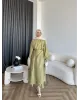 Puff Sleeve Skirt Set– Green