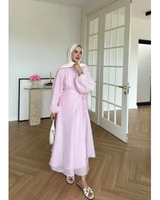 Puff Sleeve Skirt Set– Candy Pink Puff Sleeve Skirt Set– Candy Pink