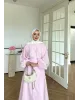 Puff Sleeve Skirt Set– Candy Pink