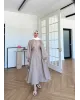 Puff Sleeve Skirt Set– Beige