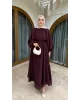 Puff Sleeve Skirt Set– Burgundy