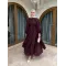 Puff Sleeve Skirt Set– Burgundy