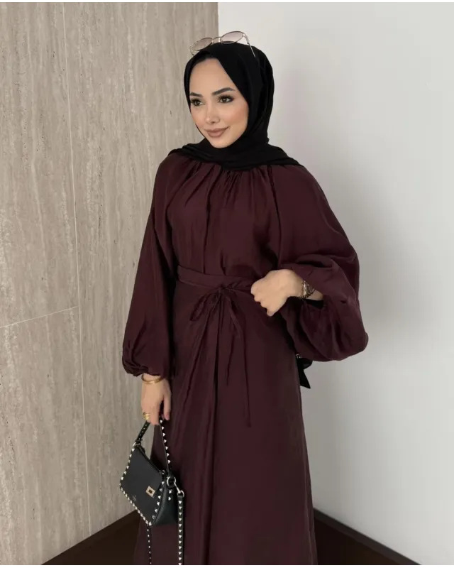 Puff Sleeve Skirt Set– Burgundy Puff Sleeve Skirt Set– Burgundy