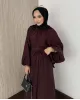 Puff Sleeve Skirt Set– Burgundy Puff Sleeve Skirt Set– Burgundy