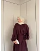Puff Sleeve Skirt Set– Burgundy Puff Sleeve Skirt Set– Burgundy