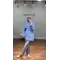 Blue Pleated Shirt