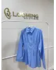 Blue Pleated Shirt Blue Pleated Shirt