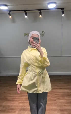Yellow Pleated Shirt Yellow Pleated Shirt