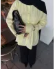 Yellow Pleated Shirt