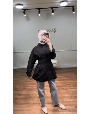 Black Pleated Shirt