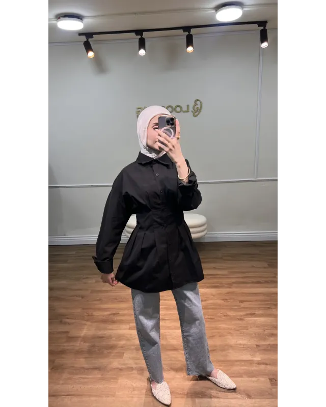Black Pleated Shirt Black Pleated Shirt