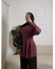 Burgundy Pleated Shirt
