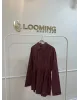 Burgundy Pleated Shirt