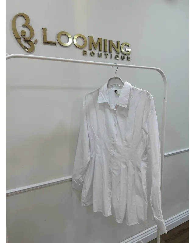 White Pleated Shirt