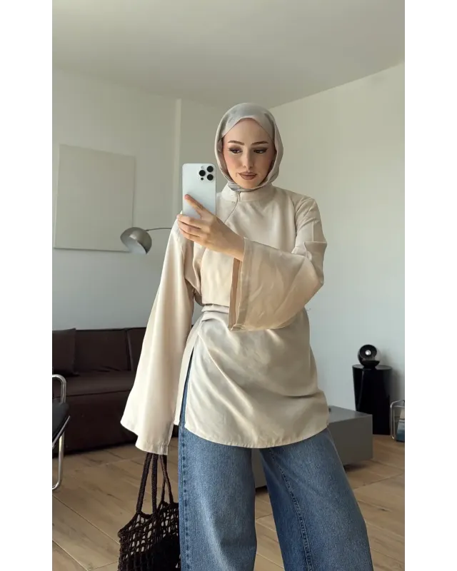 Cream Modal Blouse