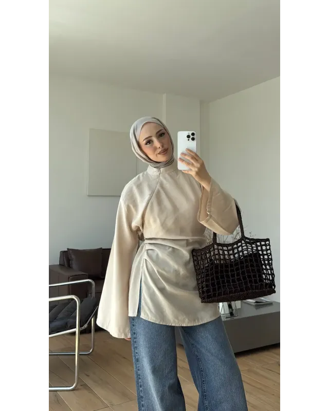 Cream Modal Blouse