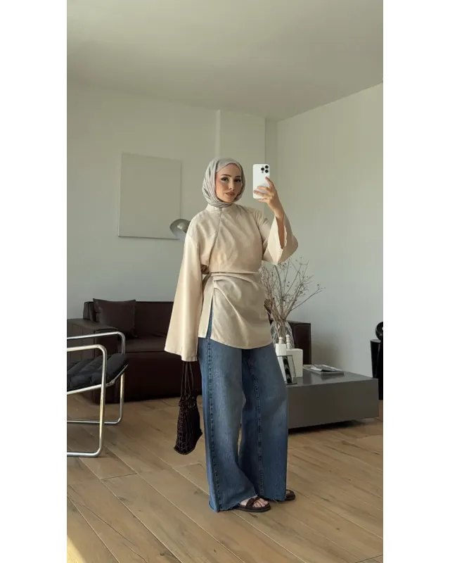 Cream Modal Blouse