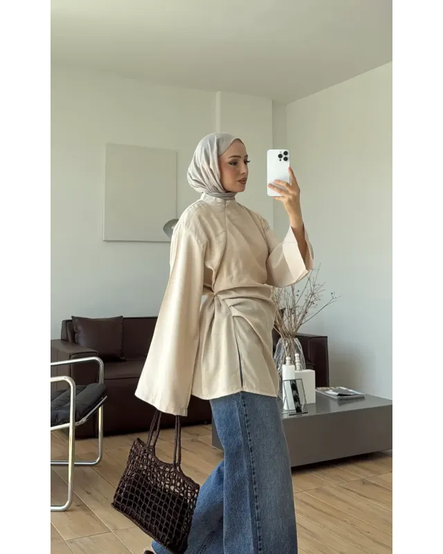 Cream Modal Blouse