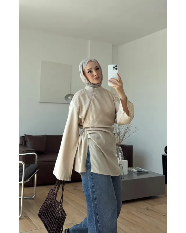 Cream Modal Blouse