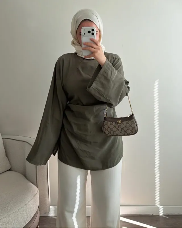 Soft Olive Green Modal Blouse