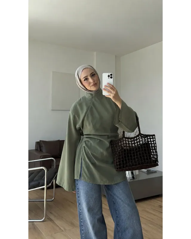 Soft Olive Green Modal Blouse