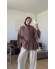Light Brown Modal Ruffle Blouse