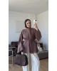 Light Brown Modal Ruffle Blouse