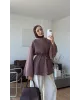 Light Brown Modal Ruffle Blouse