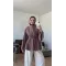 Light Brown Modal Ruffle Blouse