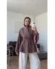 Light Brown Modal Ruffle Blouse