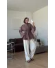 Light Brown Modal Ruffle Blouse