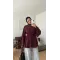 Burgundy  Modal Ruffle Blouse