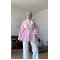 Pink Modal Ruffle Blouse
