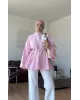 Pink Modal Ruffle Blouse