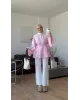 Pink Modal Ruffle Blouse