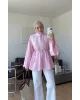 Pink Modal Ruffle Blouse