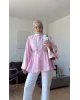 Pink Modal Ruffle Blouse