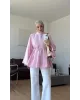 Pink Modal Ruffle Blouse