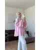 Pink Modal Ruffle Blouse