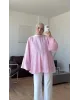 Pink Modal Ruffle Blouse