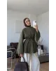 Soft Olive Green Modal Ruffle Blouse