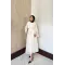 White Vual Dress with Tie Neck Detail