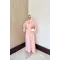 Pink Vual Dress with Tie Neck Detail