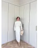 Side-Tied Skirt Set – Beige